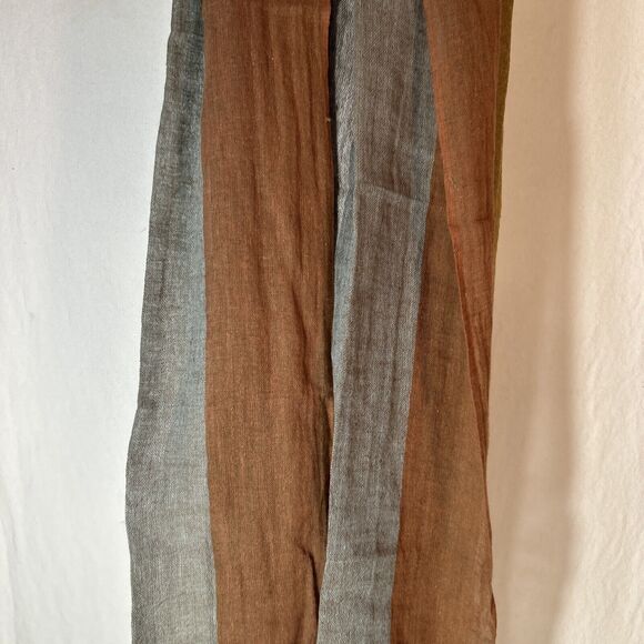 Jeelow Lightweight Summer Scarf Light Shawl Wrap Unisex Linen Yellow Floral - Picture 2 of 4